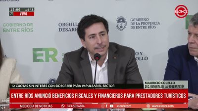 Entre R&iacute;os lanz&oacute; beneficios para el turismo con rebajas impositivas, subsidios energ&eacute;ticos y cr&eacute;ditos